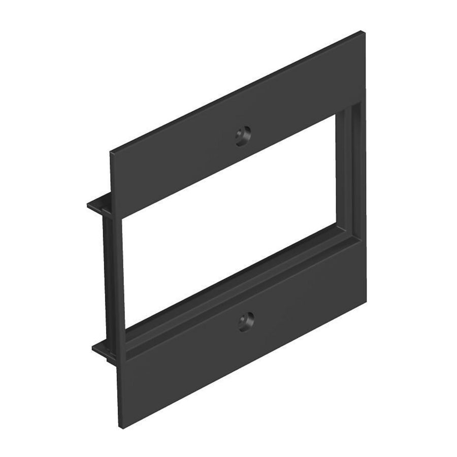 Afdekplaat voor 2x module 45 in T12L 94.5x88mm zwart