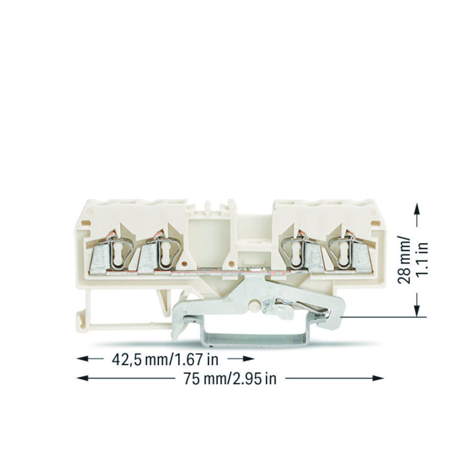 4-draads afschermklem 2,5mm² Markering mid. 280-838 VVE=100
