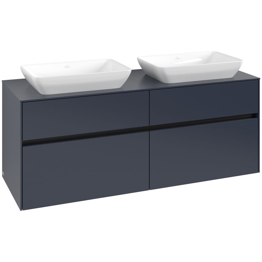 Wastafelonderkast Collaro 1400x548x500mm Marine Blue C11900VQ
