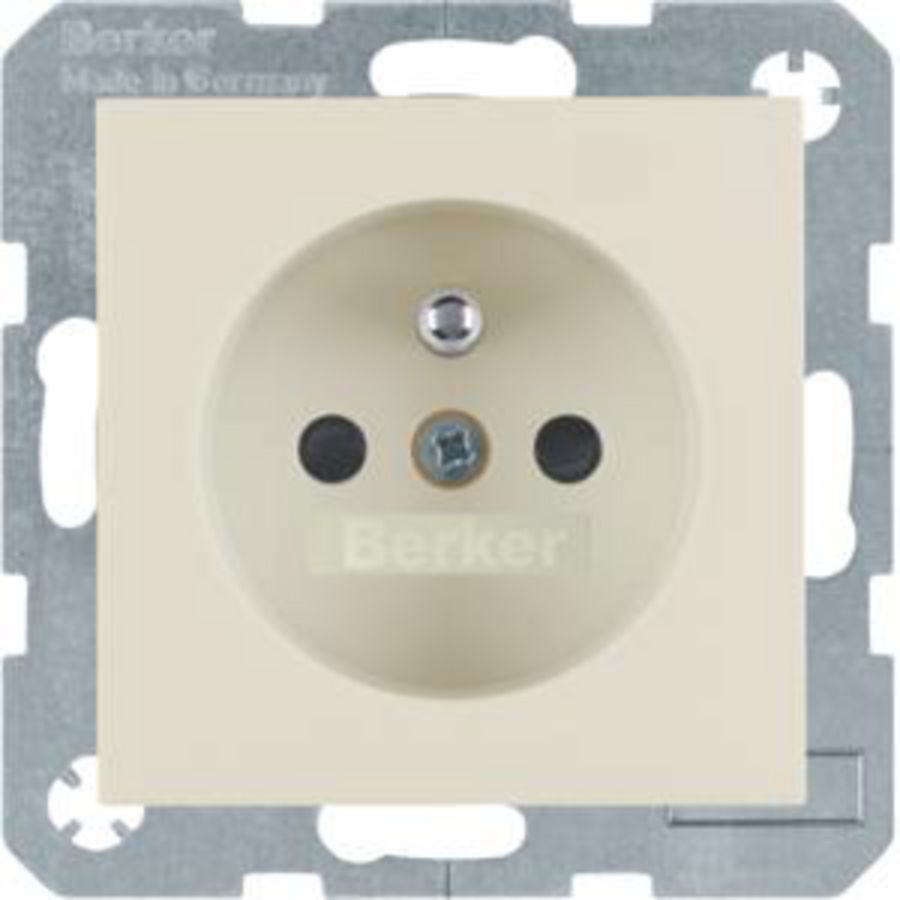 Wandcontactdoos penaarde schroef berker S.1/B.3/B.7 wit glans