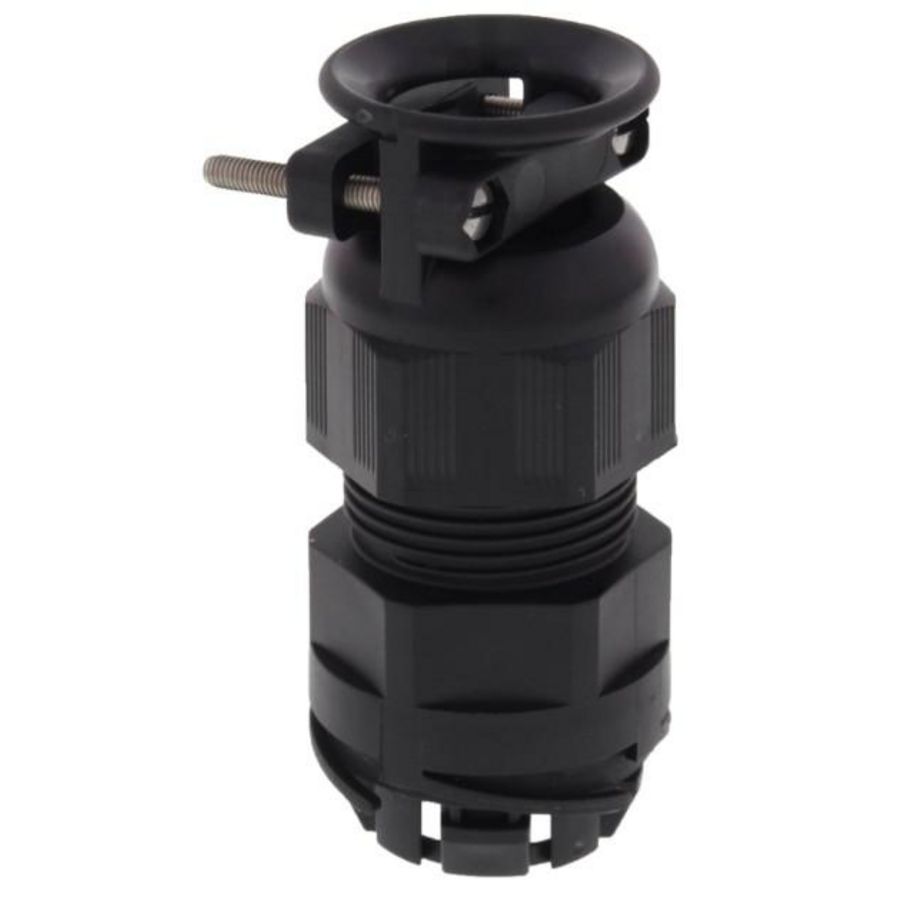 Push-in kabelwartel polyam IP68 M12, trekontlasting doorlaat 3-7mm zwart (ESKVZ-P12BK) VVE=50