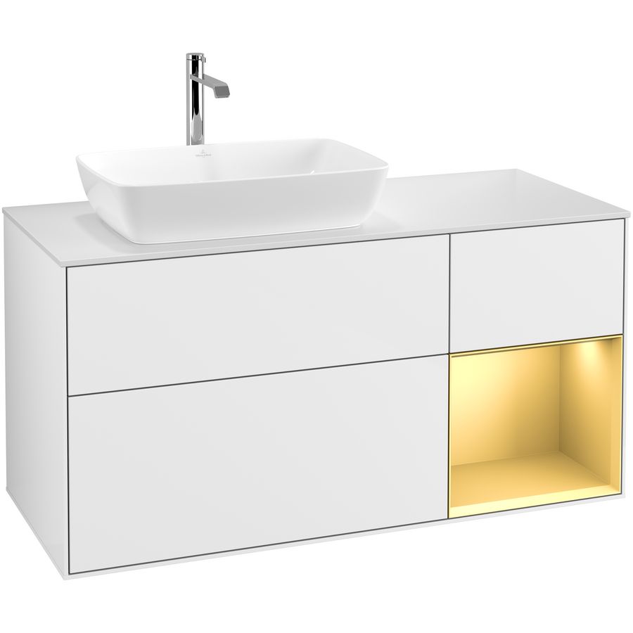 Wastafelonderkast Finion 1200x603x501mm G.White.L G811HFGF