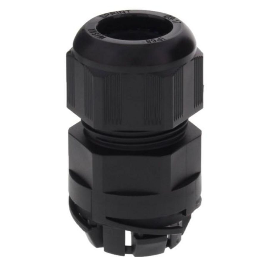 Push-in kabelwartel polyamide IP68 M12 doorlaat 3-7mm zwart (ESKV-P12BK) VVE=50