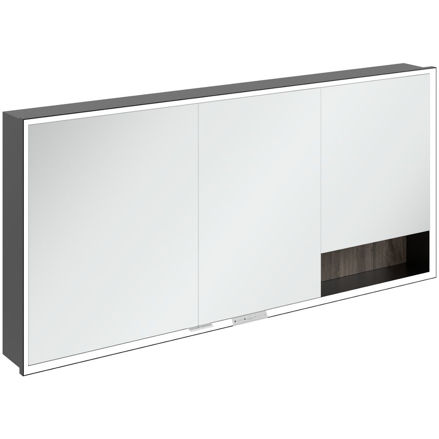 Inbouw-spiegelkast My View+ 1600x750x168mm Stone Oak