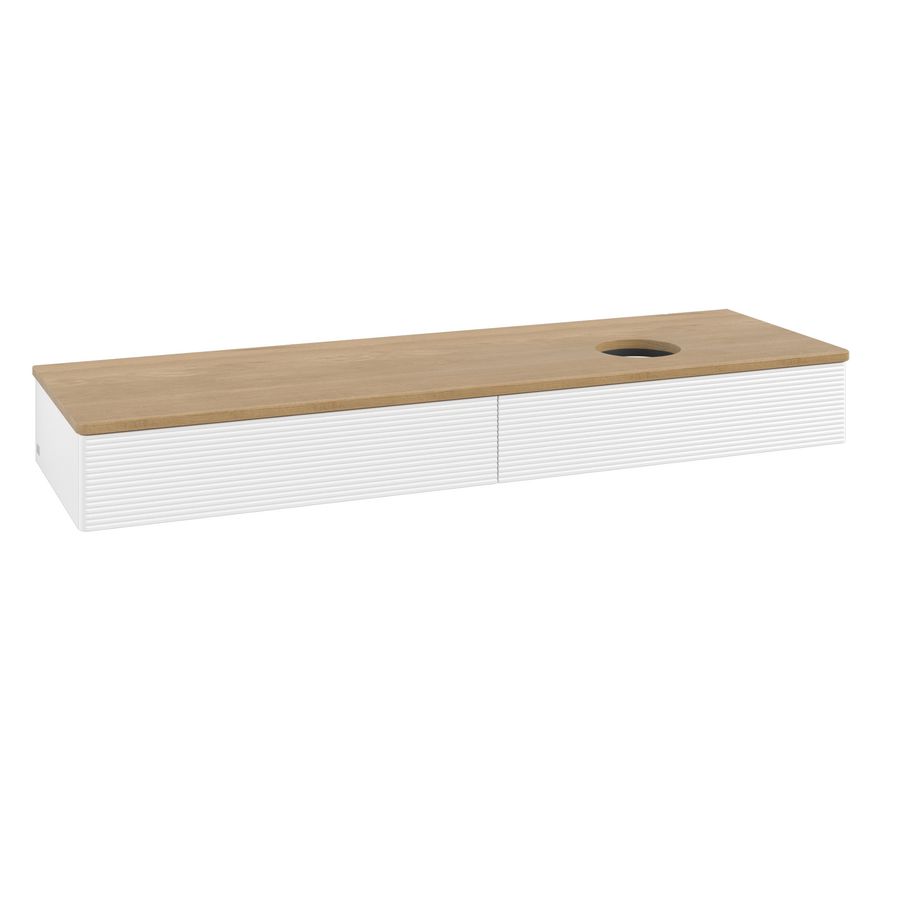 Wastafelonderkast Antao 1600x190x500mm White Matt Lacquer L16111MT