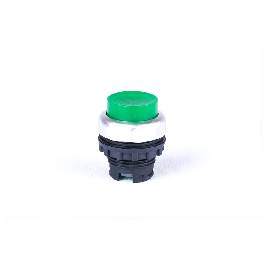 Knop verhoogd tijdelijk zonder print met verlichtings-mogelijkheid Groen