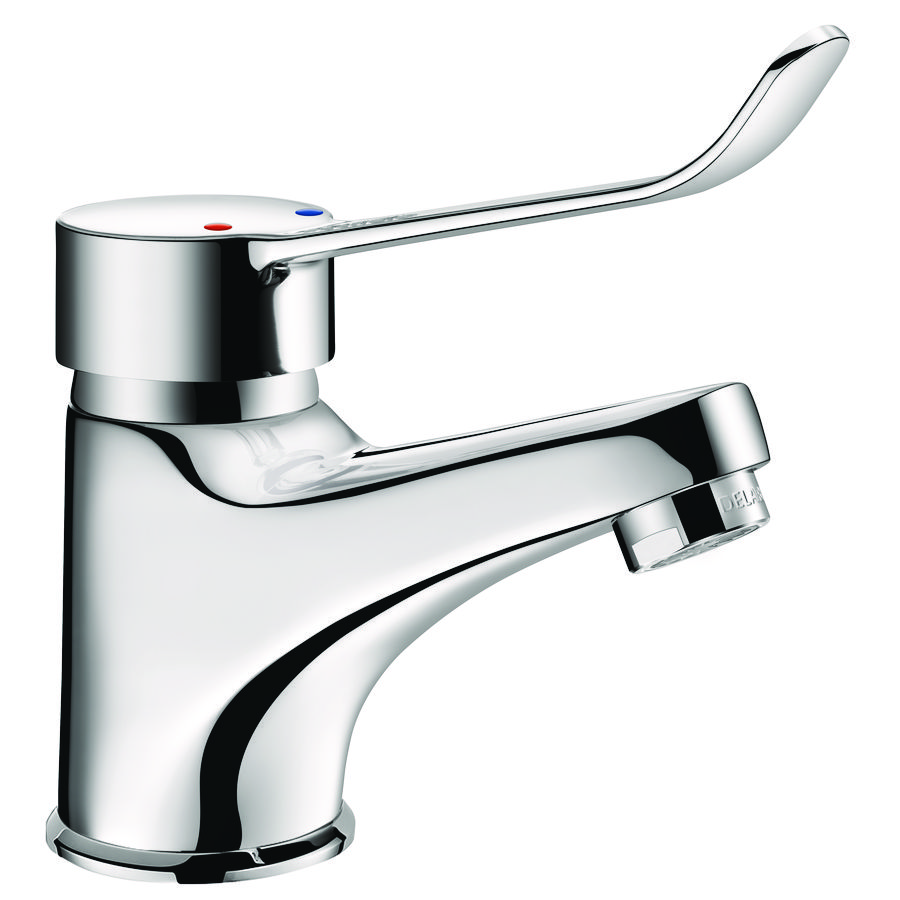 Wastafelmengkraan H.60 zonder trekplug hygien. hendel