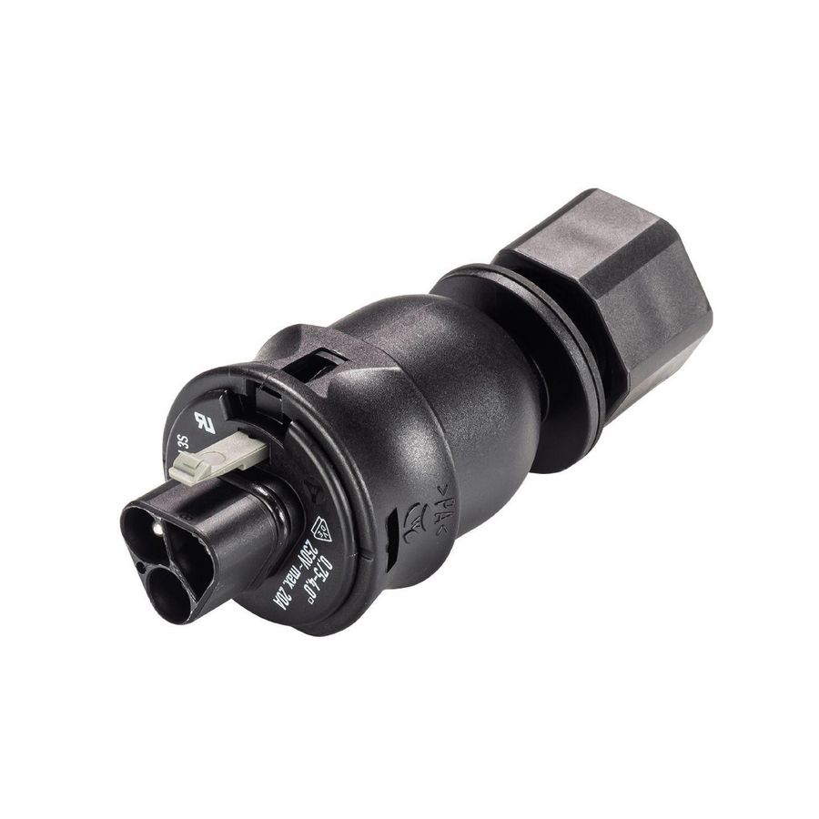 Connector RST2013C male 3-polig krimp 250v 20a zwart VVE=100