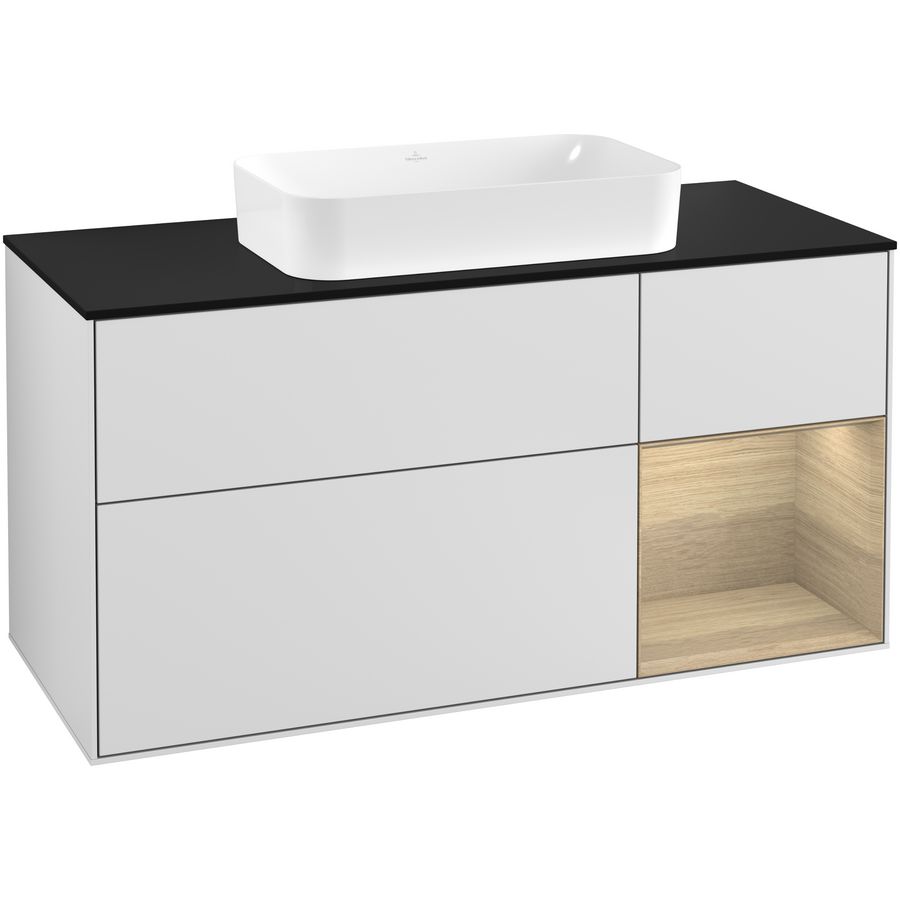 Wastafelonderkast Finion 1200x603x501mm White Matt Lacquer G302PCMT