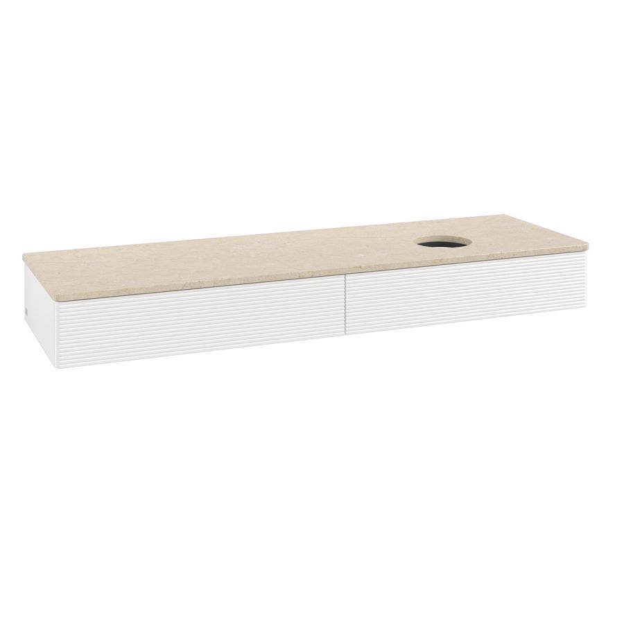 Wastafelonderkast Antao 1600x190x500mm White Matt Lacquer L16113MT
