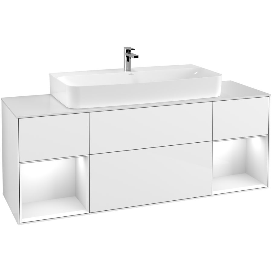 Wastafelonderkast Finion 1600x603x501mm G.White.L G211GFGF