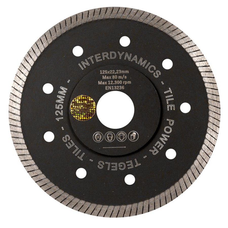 Diamantzaagblad Tile Power Standard 125mm asgat 22.23mm