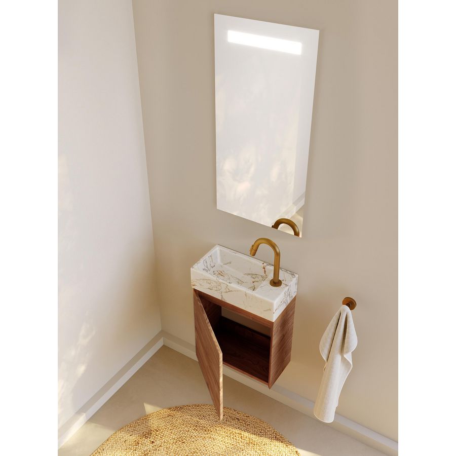 TAB Marm white Tiny Right+BC SPR-UP_20 Caramel Oak