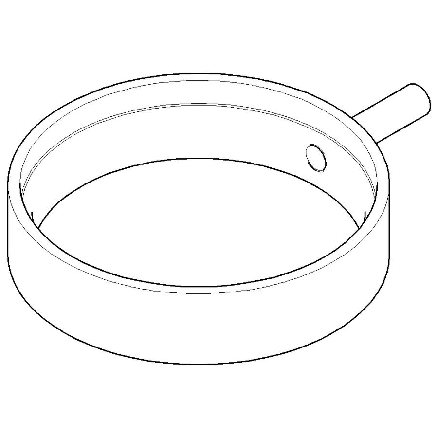 Houder v. glazen toiletborstelhouder 203x198x77mm chr