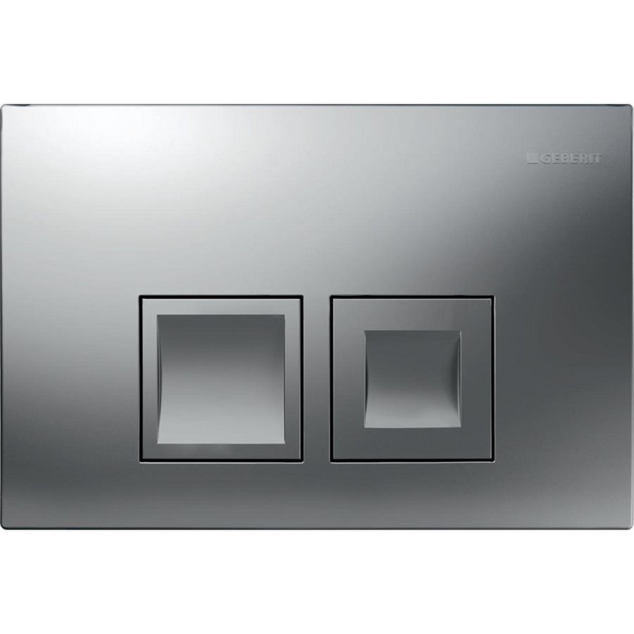 Bedieningsplaat 2-toets Delta25 SQUARE (voorheen Delta35) mat chroom