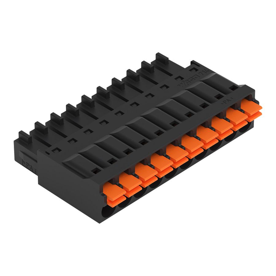1-draads FE steker druk 1,5mm² zwart 714-110 VVE=100