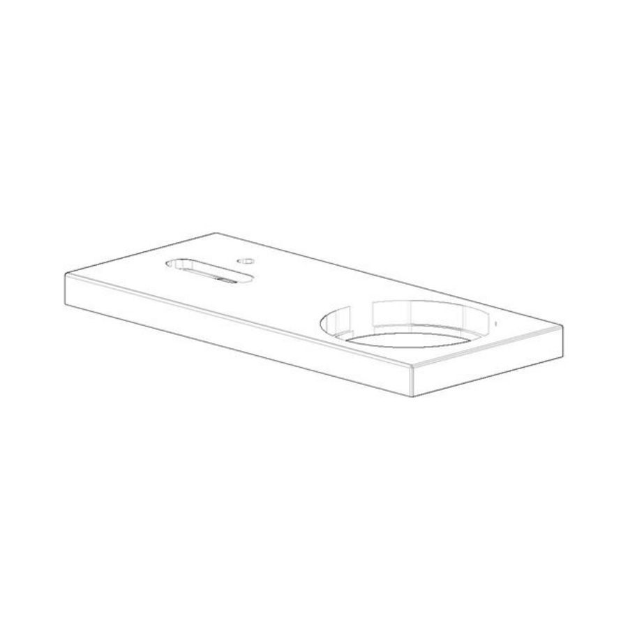 Rozet 126x55,5x8,5mm chr