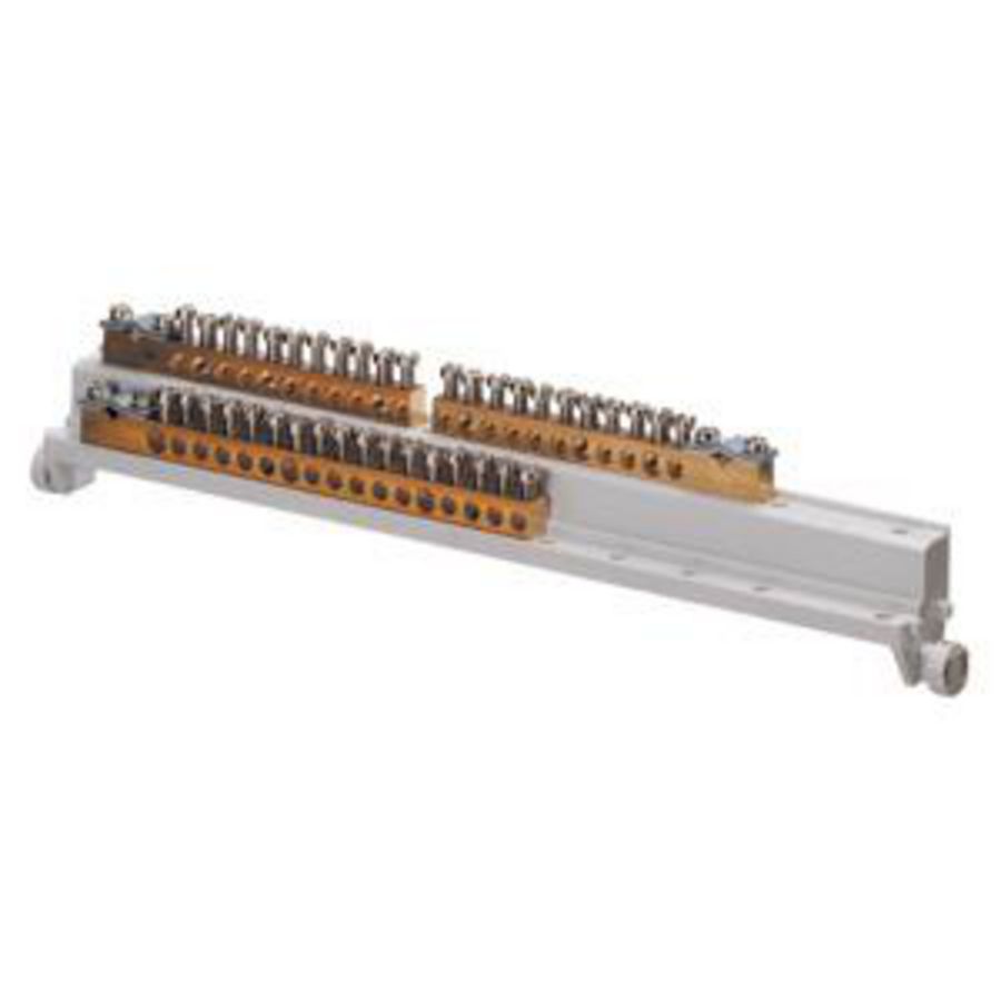KLEMMENBLOK MET STEUN VOOR KASTEN - 12 MODULE