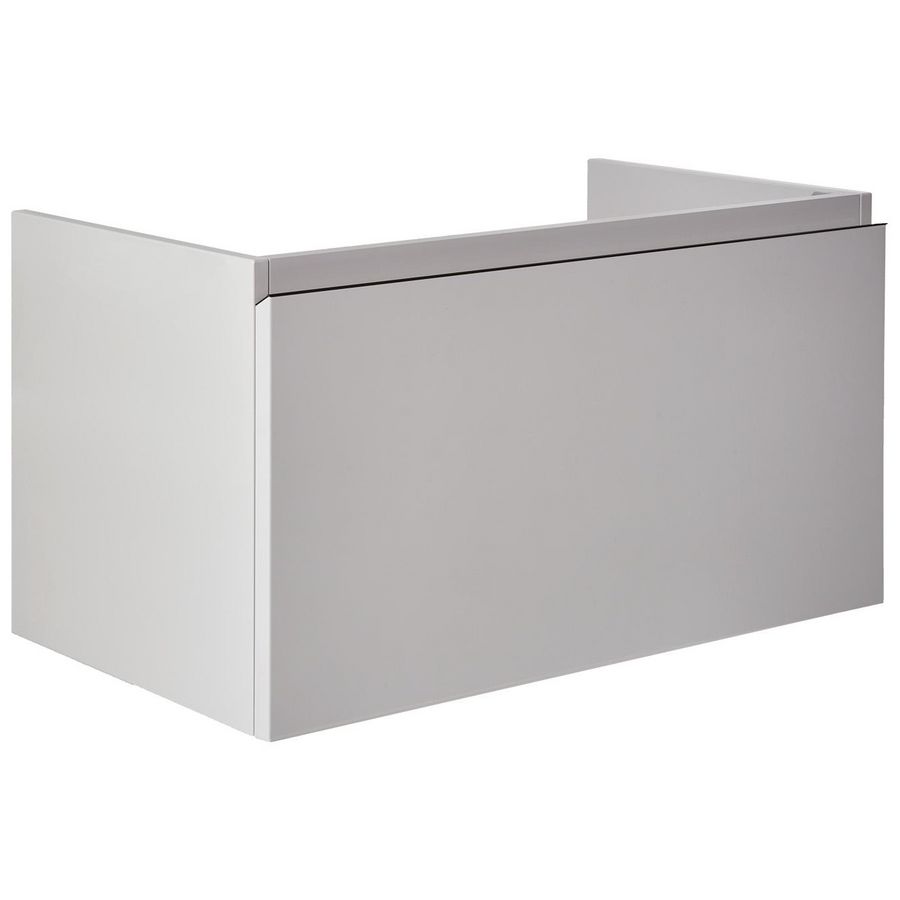 Onderkast (100x45cm) met 1 lade hoog greeploos afgeschuind - S2 - White hoogglans gelakt