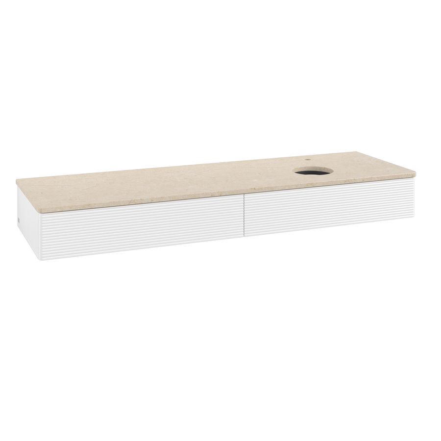Wastafelonderkast Antao 1600x190x500mm White Matt Lacquer L16153MT