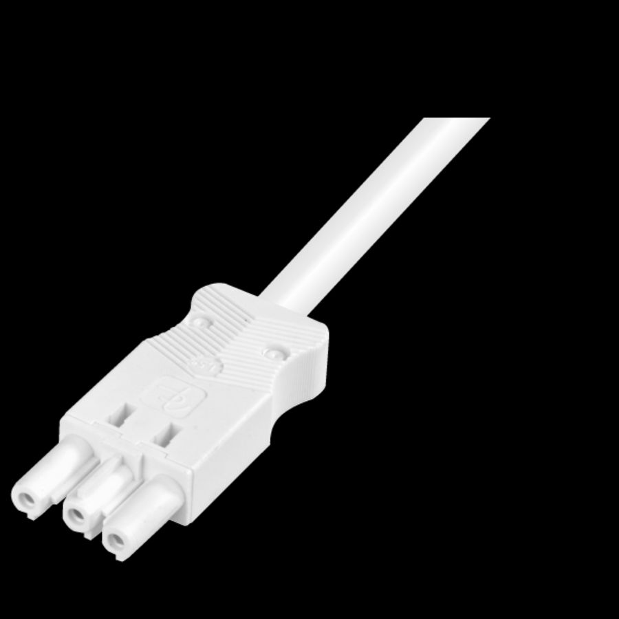 Aansluitsnoer female 3-polig 1,5mm² 100cm LV wit Eca (AC166 ALCGB/315 100)