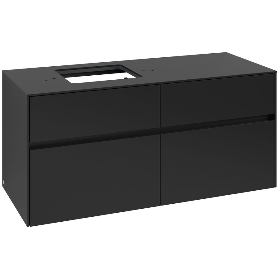 Wastafelonderkast Collaro 1200x548x500mm Volcano Black C12900VL