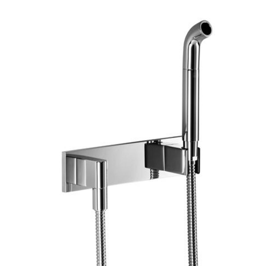 Gietpijp afdekplaat Dark Chrome