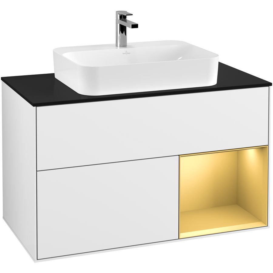 Wastafelonderkast Finion 1000x603x501mm G.White.L F372HFGF
