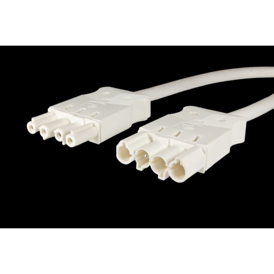 Koppelsnoer 4-polig 1,5mm² 200cm wit Eca (AC166 VLCG/415 200)