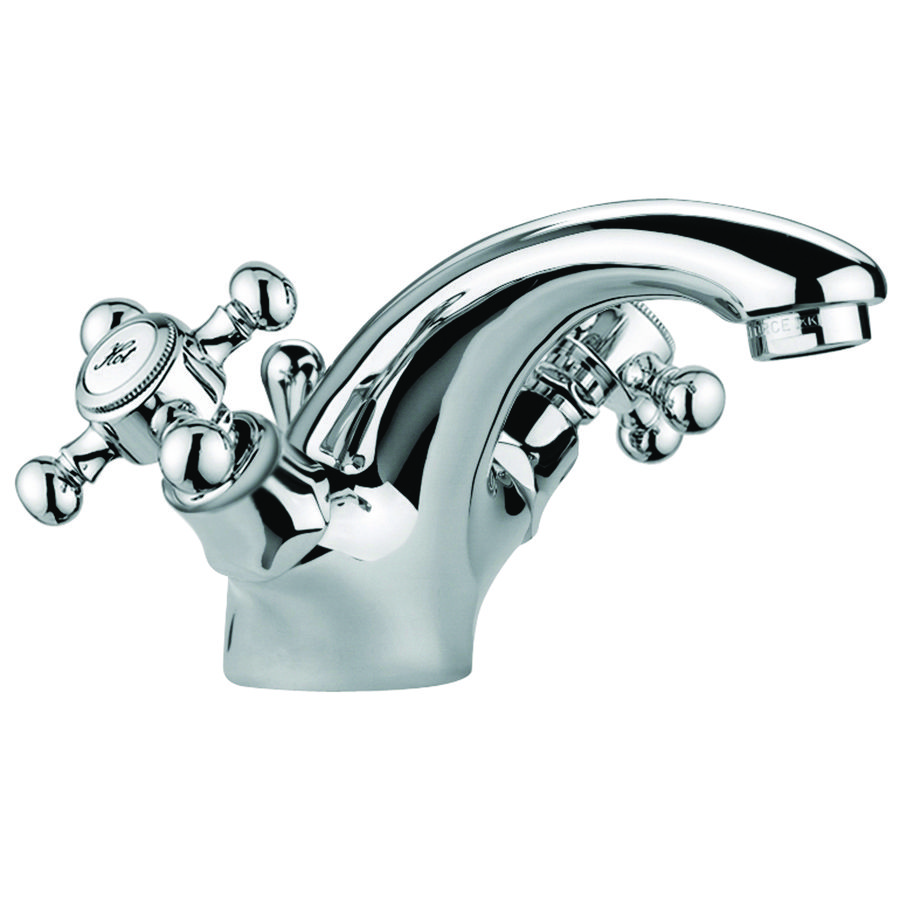 Wastafelmengkraan VIOLA 2-k nostal. sprong 114mm met waste-inrichting chroom