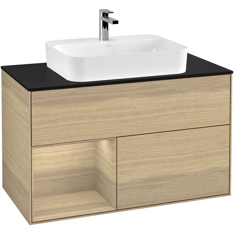 Wastafelonderkast Finion 1000x603x501mm Oak Veneer G362PCPC