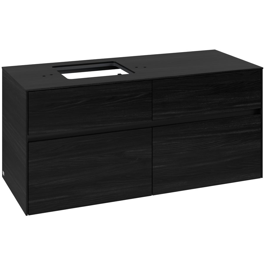 Wastafelonderkast Collaro 1200x548x500mm Black Oak C12900AB