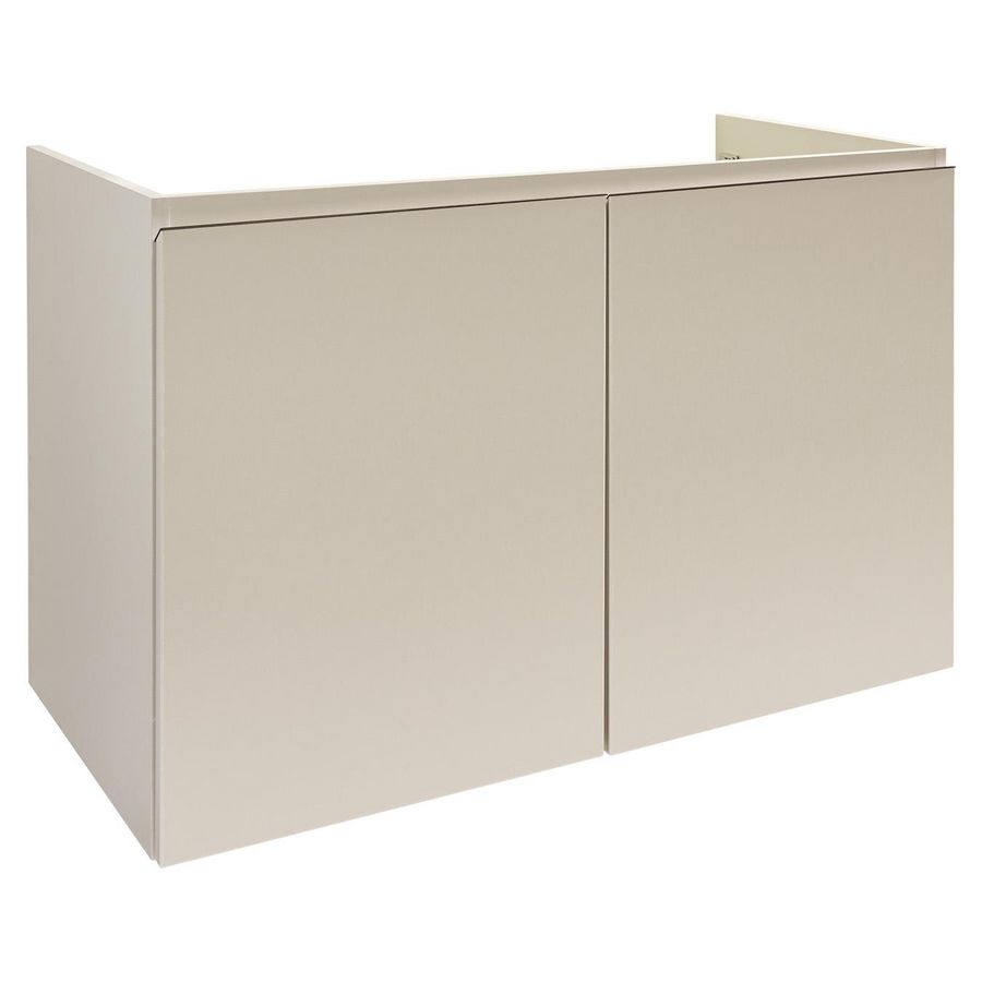Onderkast (80x45cm) met 2 deuren greeploos afgeschuind - S3 - Zwart Mat kunststof