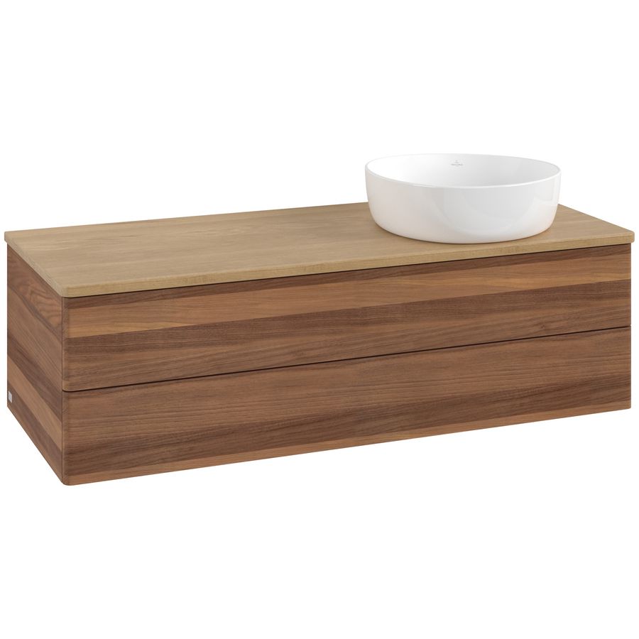 Wastafelonderkast Antao 1200x360x500mm Warm Walnut K23011HM