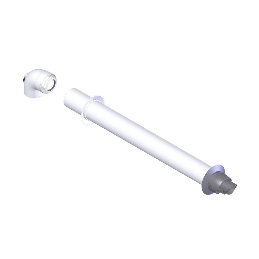 Muurdoorvoer Ø60/100+bocht+mp d-p/p