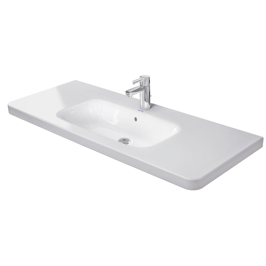 DURASTYLE #232012 wastafel 1200mm wit met kraangat met overloop