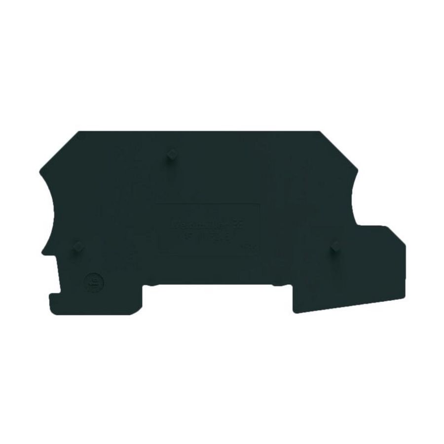 Afsluit- eindplaat zwart h:87.25mm b:1.5mm V-0 We VVE=50