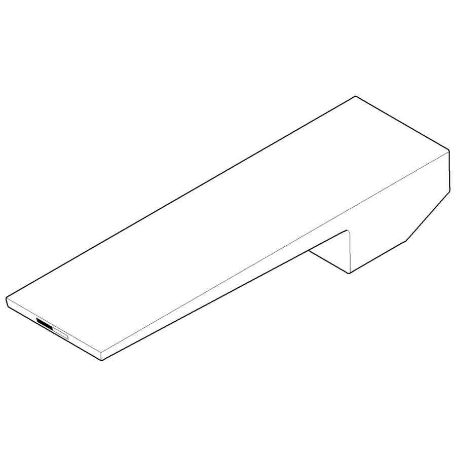 Greep v. wastafel staand Hendel 47x22x186mm chr