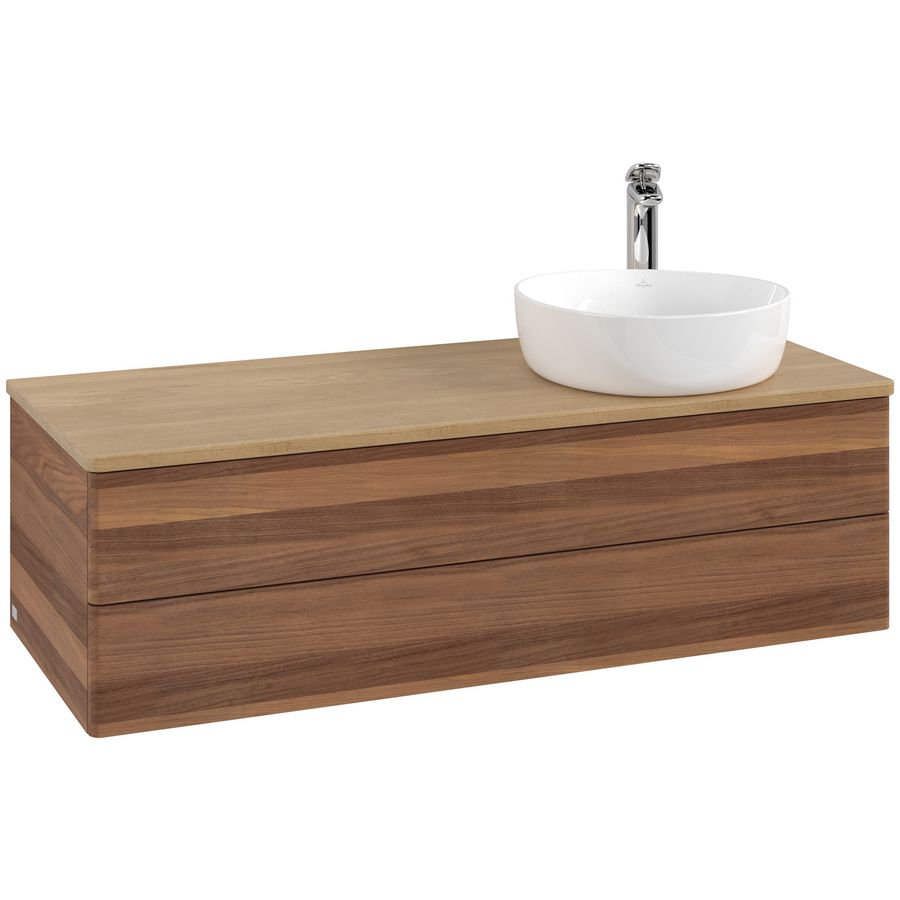 Wastafelonderkast Antao 1200x360x500mm Warm Walnut K23051HM