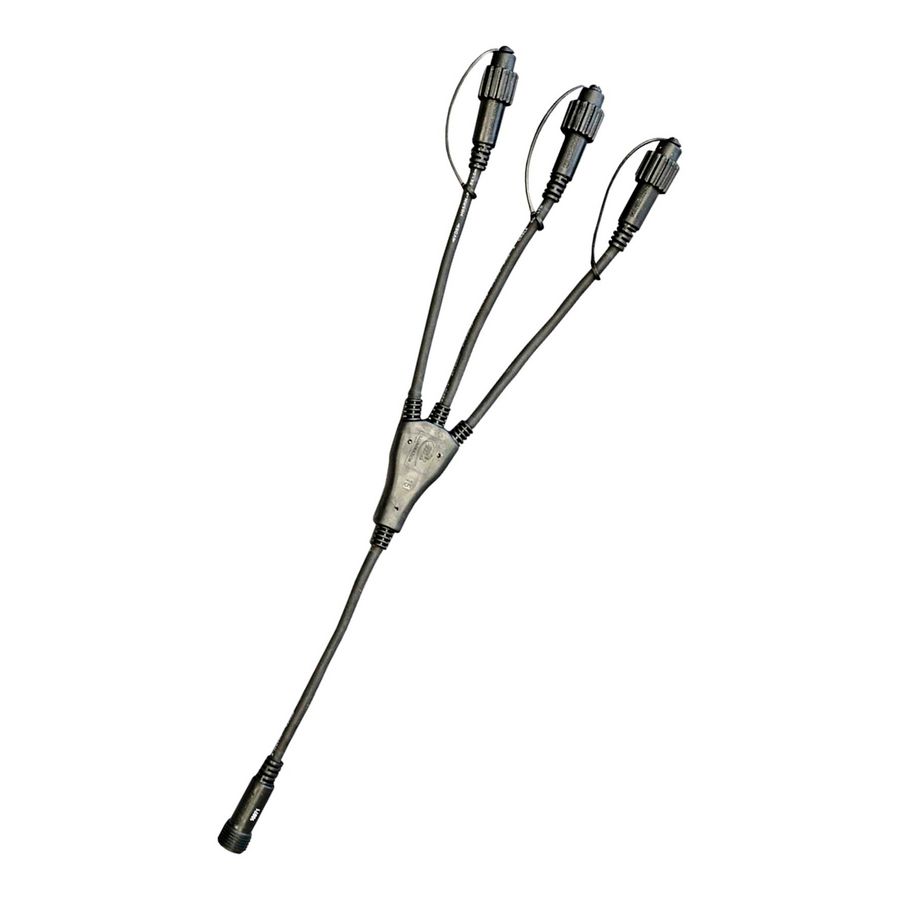 Verdeler QuickFix kabel met 3 uitgangen 220-240V zwart