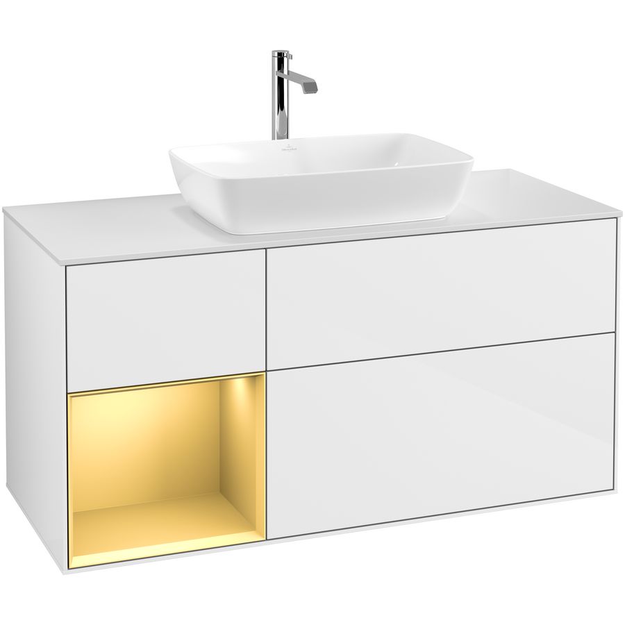 Wastafelonderkast Finion 1200x603x501mm G.White.L G821HFGF