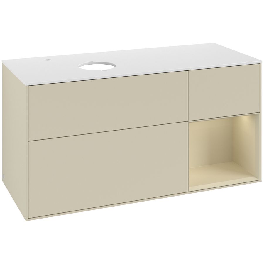 Wastafelonderkast Finion 1200x603x501mm S.Grey Matt Lacquer F931HJHJ
