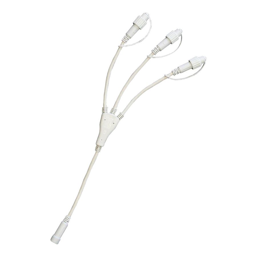 T-verdeler QuickFix kabel met 3 uitgangen 220-240V wit