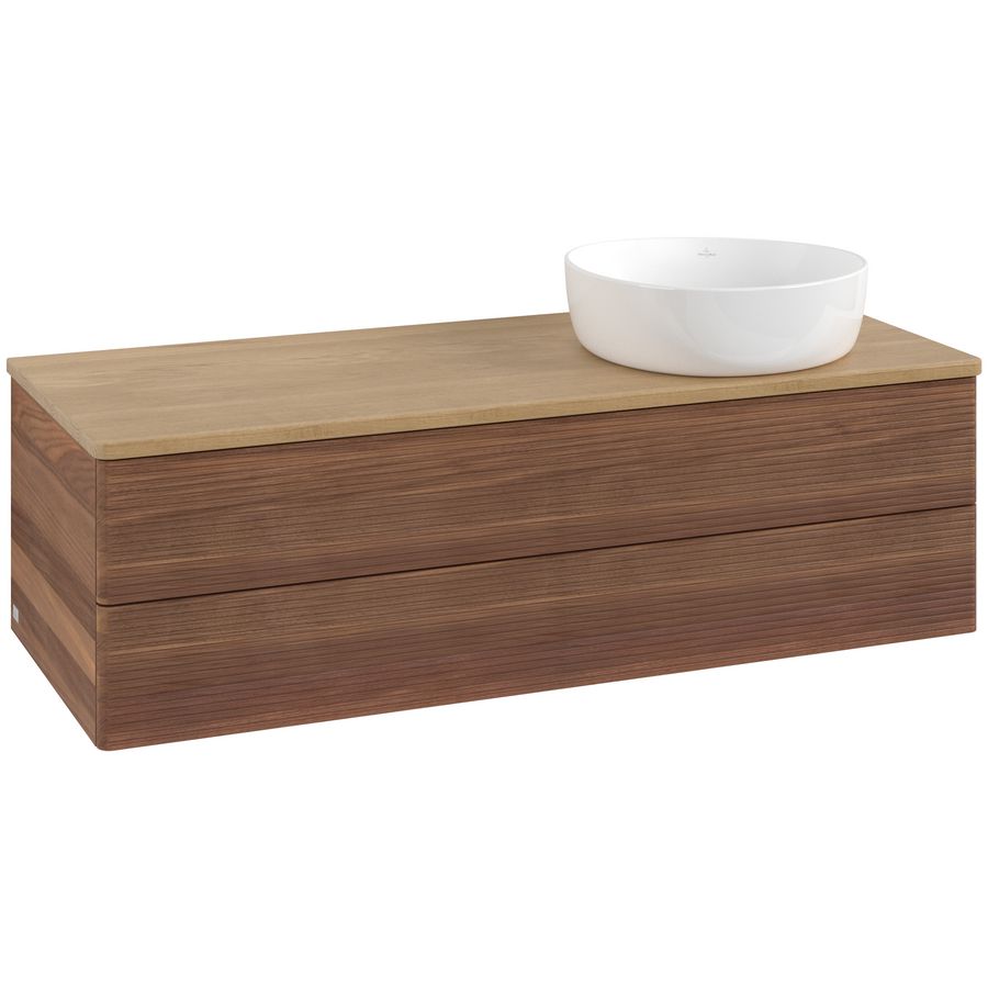Wastafelonderkast Antao 1200x360x500mm Warm Walnut K23111HM