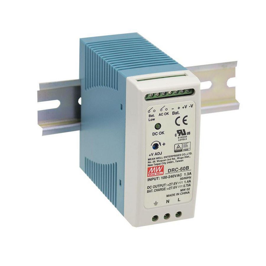 AC-DC Industrial DIN rail UPS 60W 27.6V