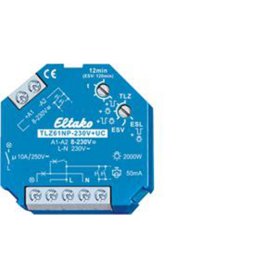 Trappenhuis. voor inbouw. 1 NO niet pot.vrij 10A/250V AC