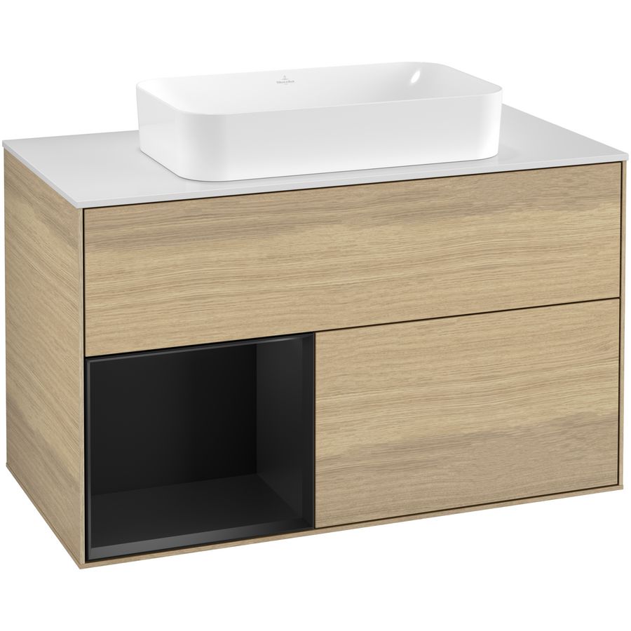 Wastafelonderkast Finion 1000x603x501mm Oak Veneer G241PDPC