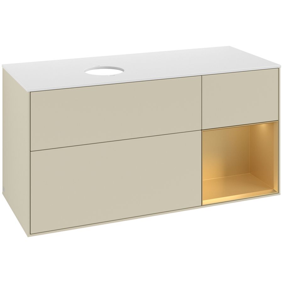 Wastafelonderkast Finion 1200x603x501mm S.Grey Matt Lacquer GA51HFHJ