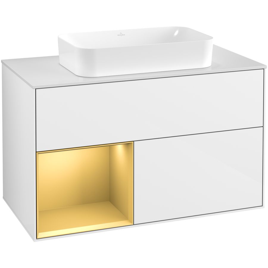 Wastafelonderkast Finion 1000x603x501mm G.White.L F651HFGF