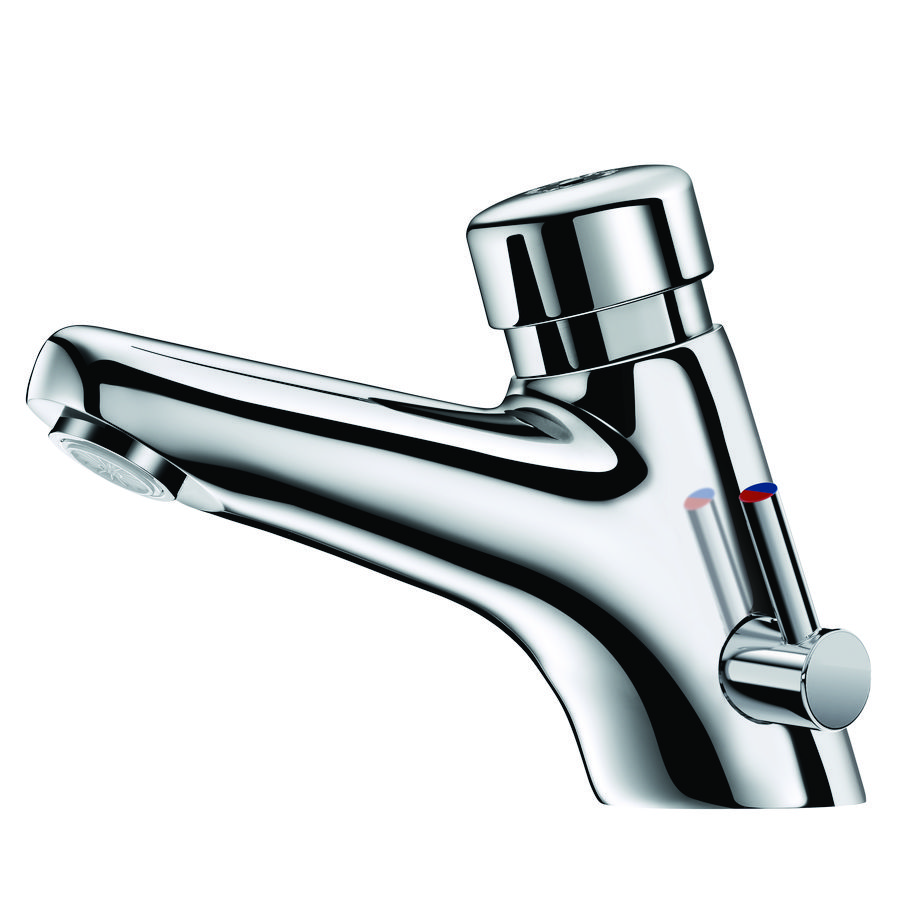 Wastafelmengkraan F3/8" zelfsluitend 7 sec + stopkraan 2